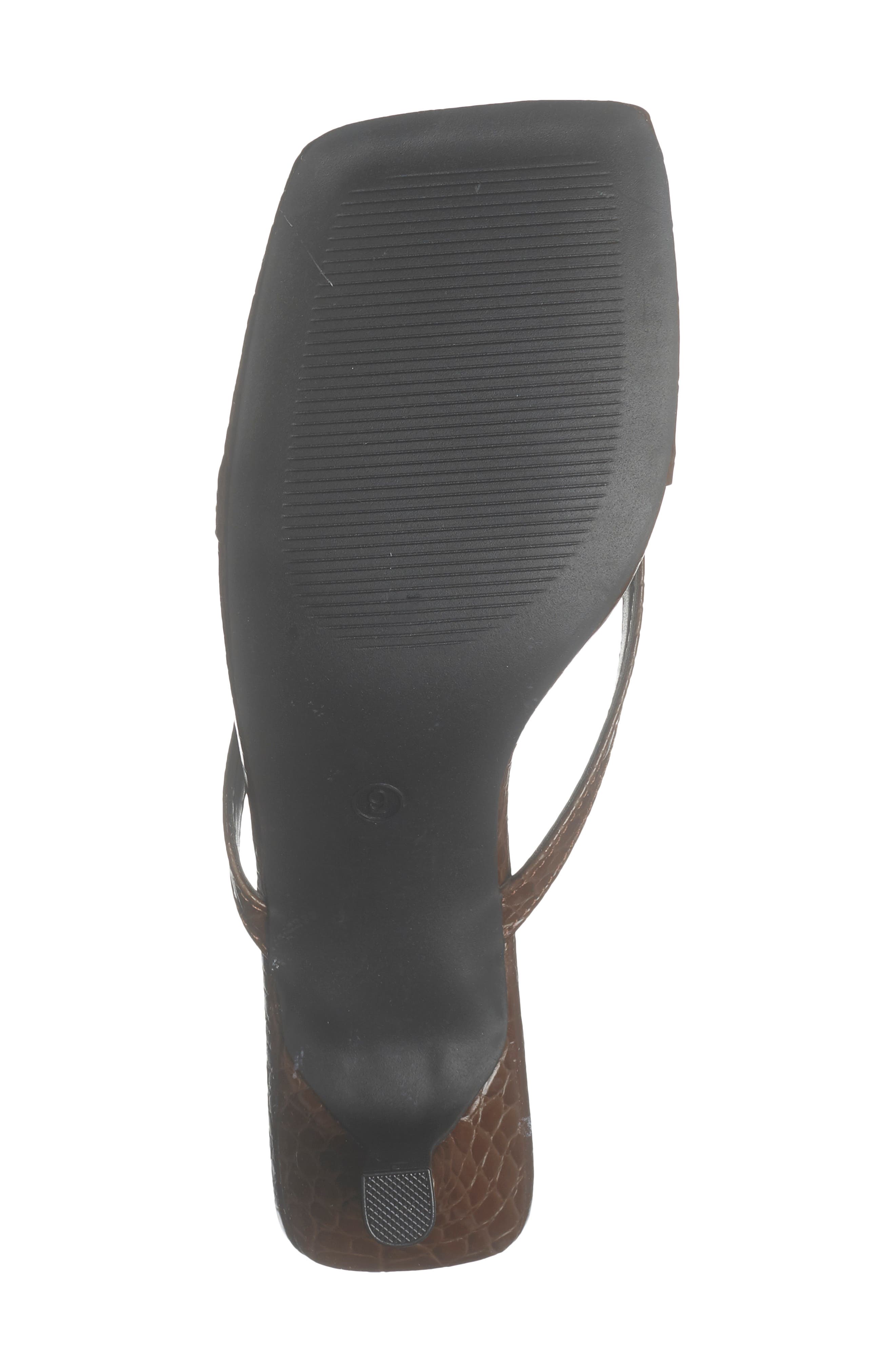 Able Croc Embossed Thong Sandal, Alternate, color, BROWN CROCO
