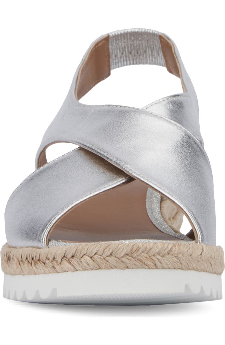 Aquatalia Adelina Crisscross Slingback Sandal, Alternate, color, Silver