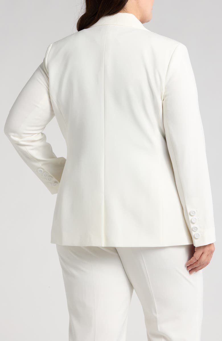 Tahari ASL One-Button Blazer, Alternate, color, White