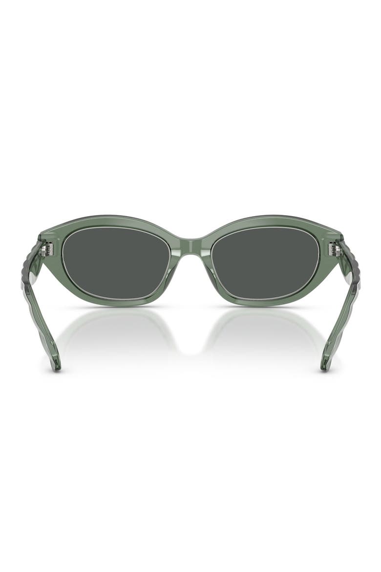 52mm Irregular Sunglasses, Alternate, color, TRANSPARENT SAGE / DARK GREY
