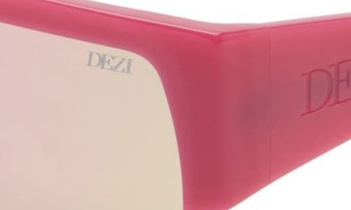 Dezi Thique 125mm Oversize Shield Sunglasses In Hot Pink/pink