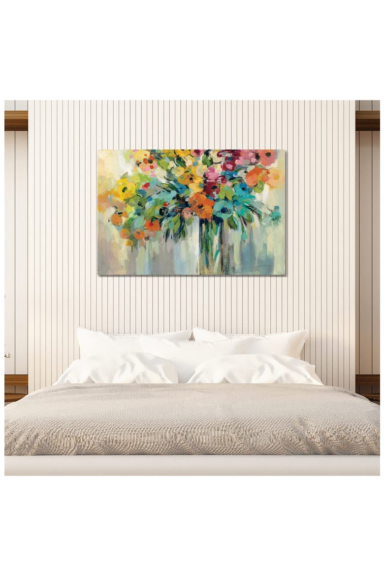 'Cloud of Flowers' by Silvia Vassileva Canvas Artwork, Alternate, color, WHITE-MULTI