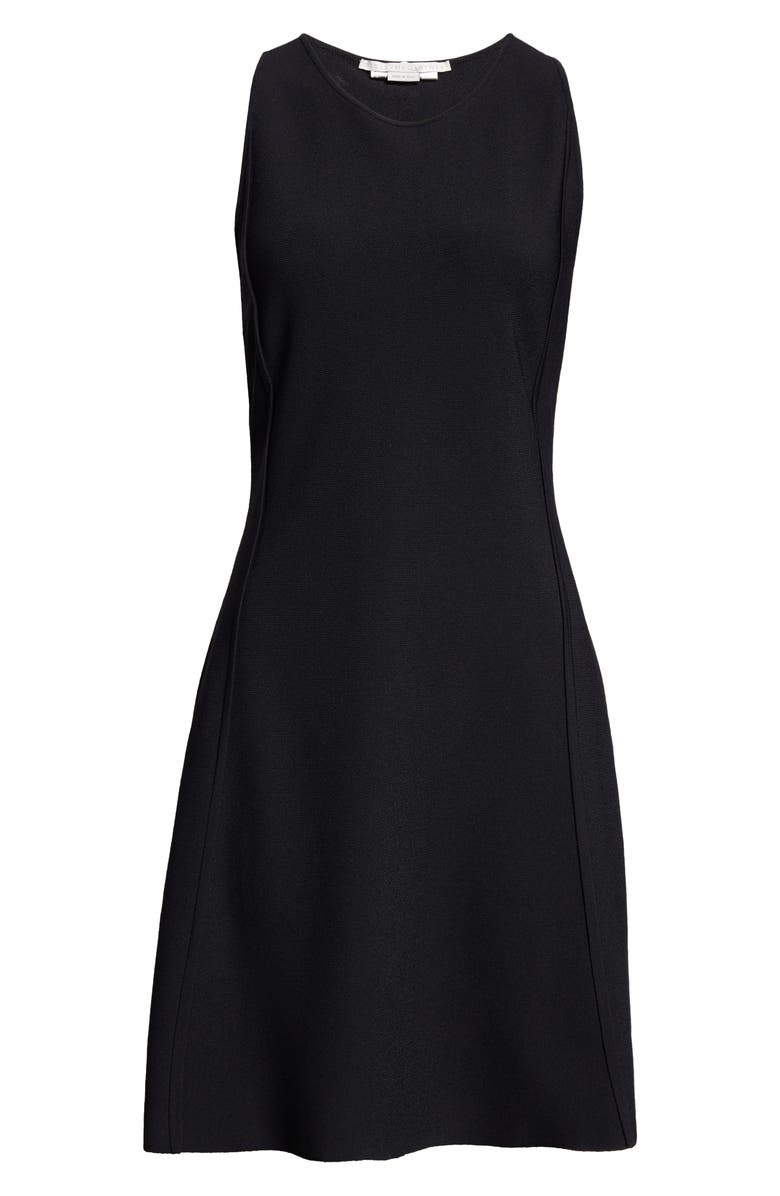 Stella McCartney Racerback Compact Knit Dress, Alternate, color, Black