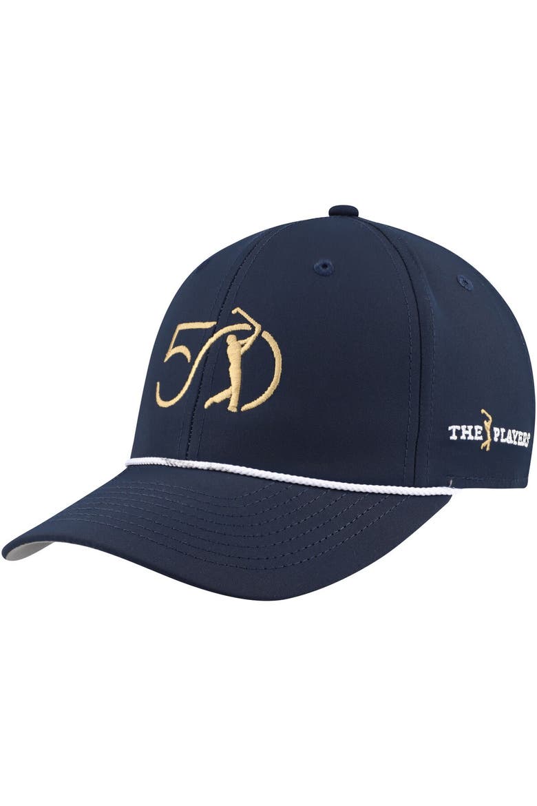 Men's Imperial Navy THE PLAYERS 50th Anniversary The Wingman Rope Adjustable Hat, Main, color, Navy