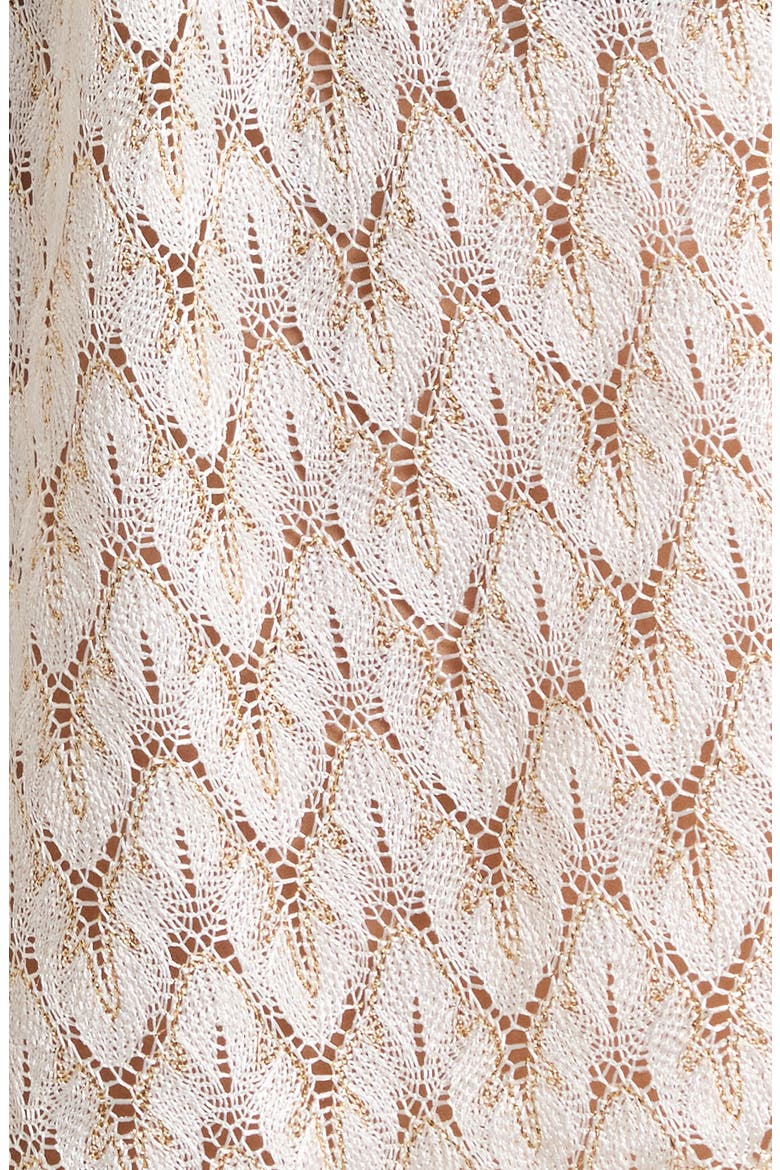 Mina Zigzag Cover-Up Shorts, Alternate, color, WHITE/GOLD ZIG ZAG