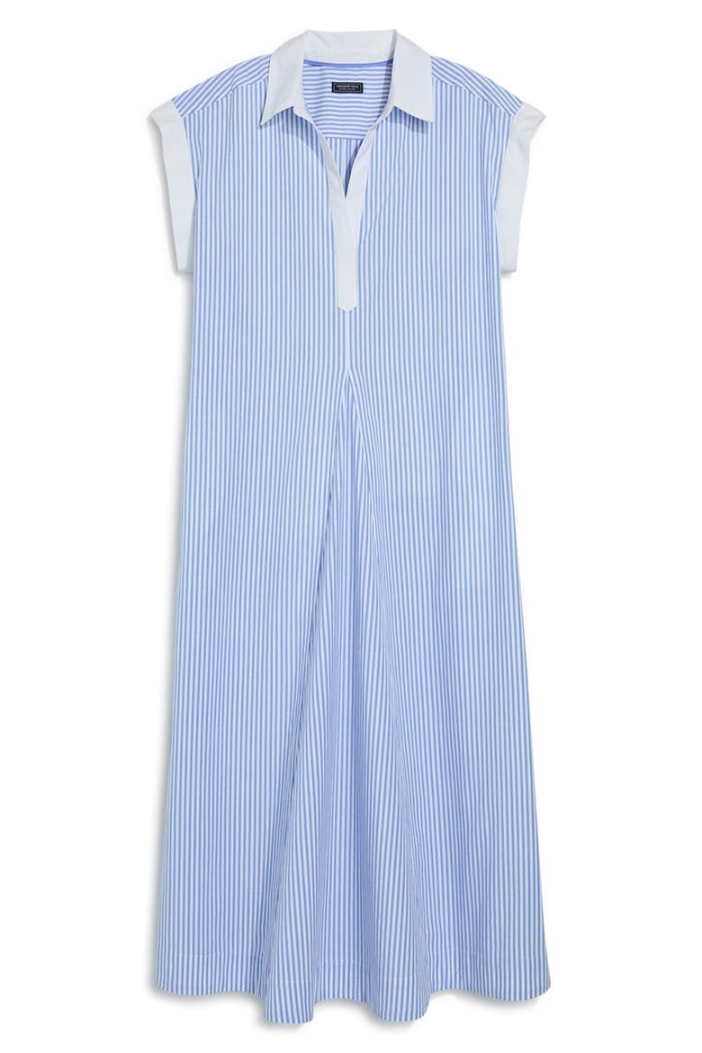 Pippa Stripe Midi Dress, Alternate, color, STRIPE BREAKER BLUE