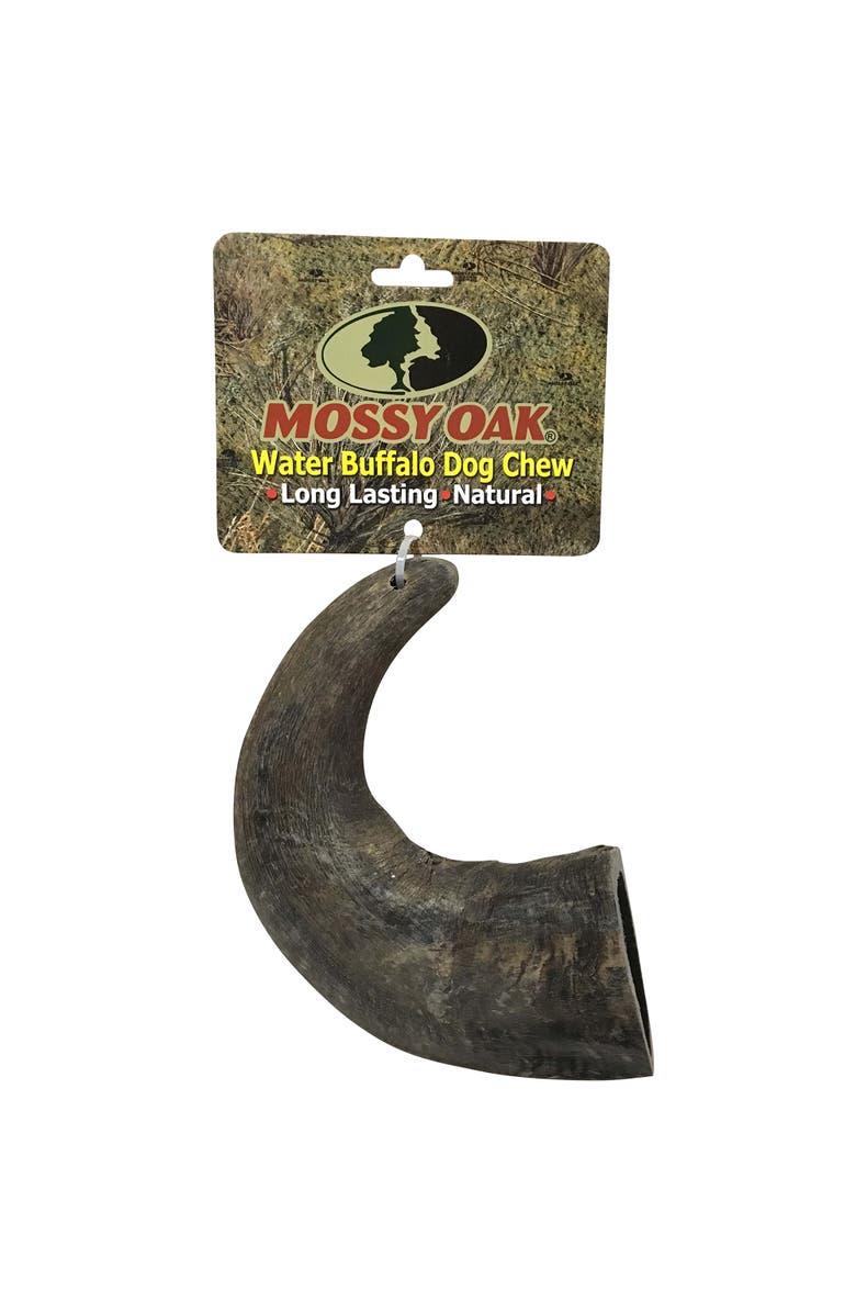 MOSSY OAK Water Buffalo Horn - Large - Dog Chew, Long Lasting Pet Treat, Main, color, Multicolored