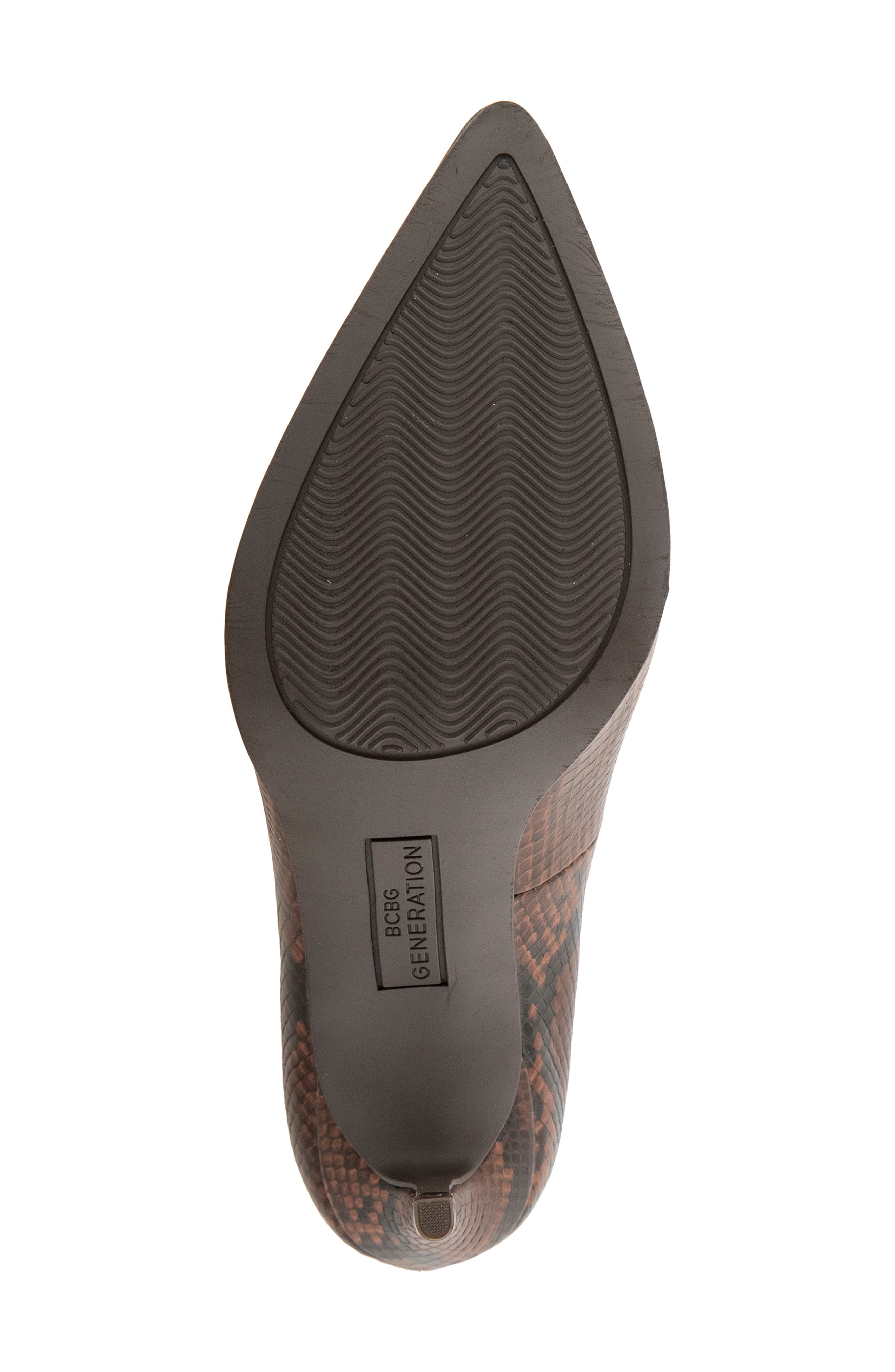 Bixxo Faux Leather Pump, Alternate, color, DARK BROWN SNAKE