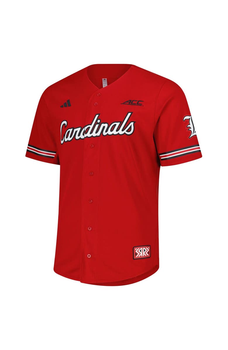 adidas Men's adidas Red Louisville Cardinals Reversible Retro Full-Button Baseball Jersey, Alternate, color, Red