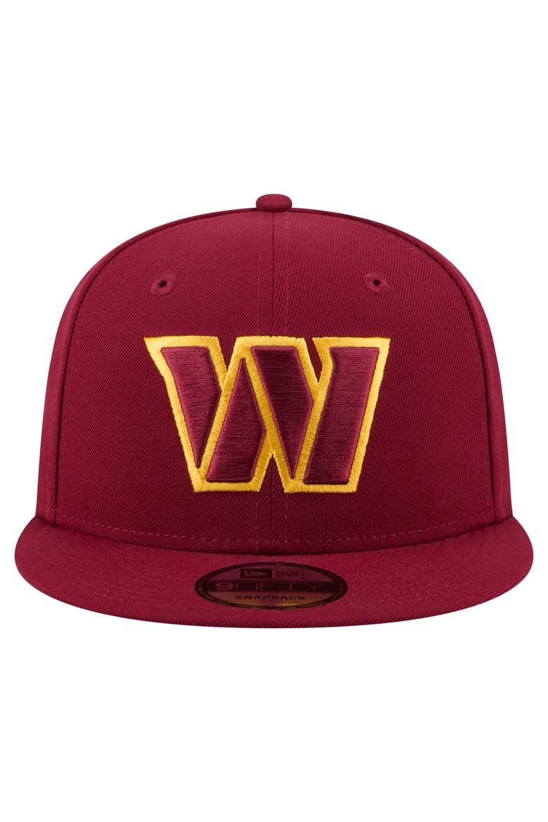 Men's New Era  Burgundy Washington Commanders 9FIFTY Snapback Hat, Alternate, color, Burgundy