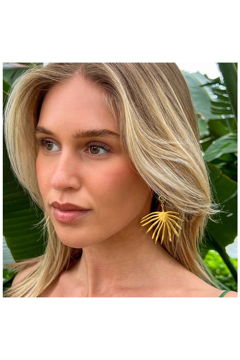 Marina Drop Earrings, Alternate, color, GREEN