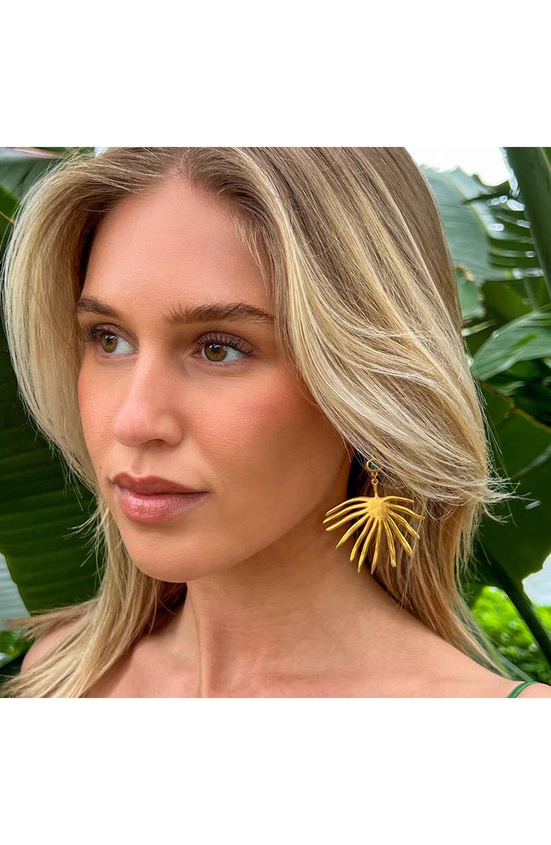 Sequin Marina Drop Earrings, Alternate, color, Green