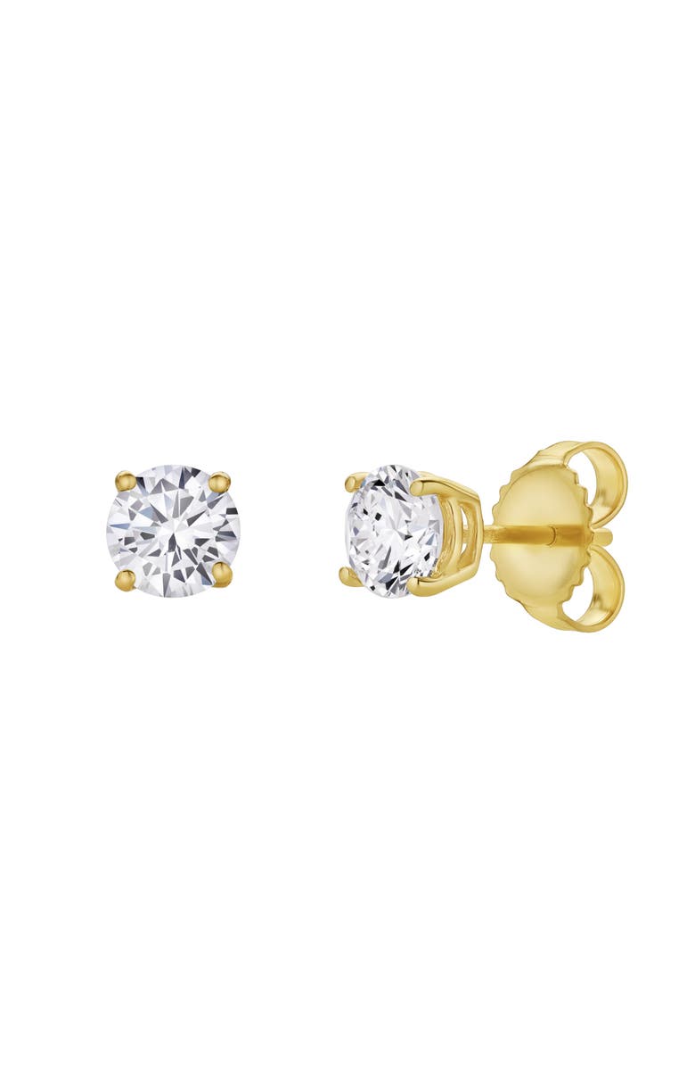 LuvMyJewelry Valeria 1 Ct TW Lab Grown Round Diamond Studs 14K Gold Earrings, Alternate, color, 14K Yellow Gold
