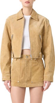 BLANKNYC Crop Suede Jacket