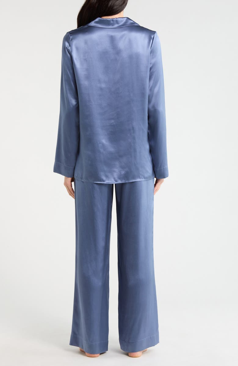 Reformation Ella Silk Pajamas, Alternate, color, Cornflower