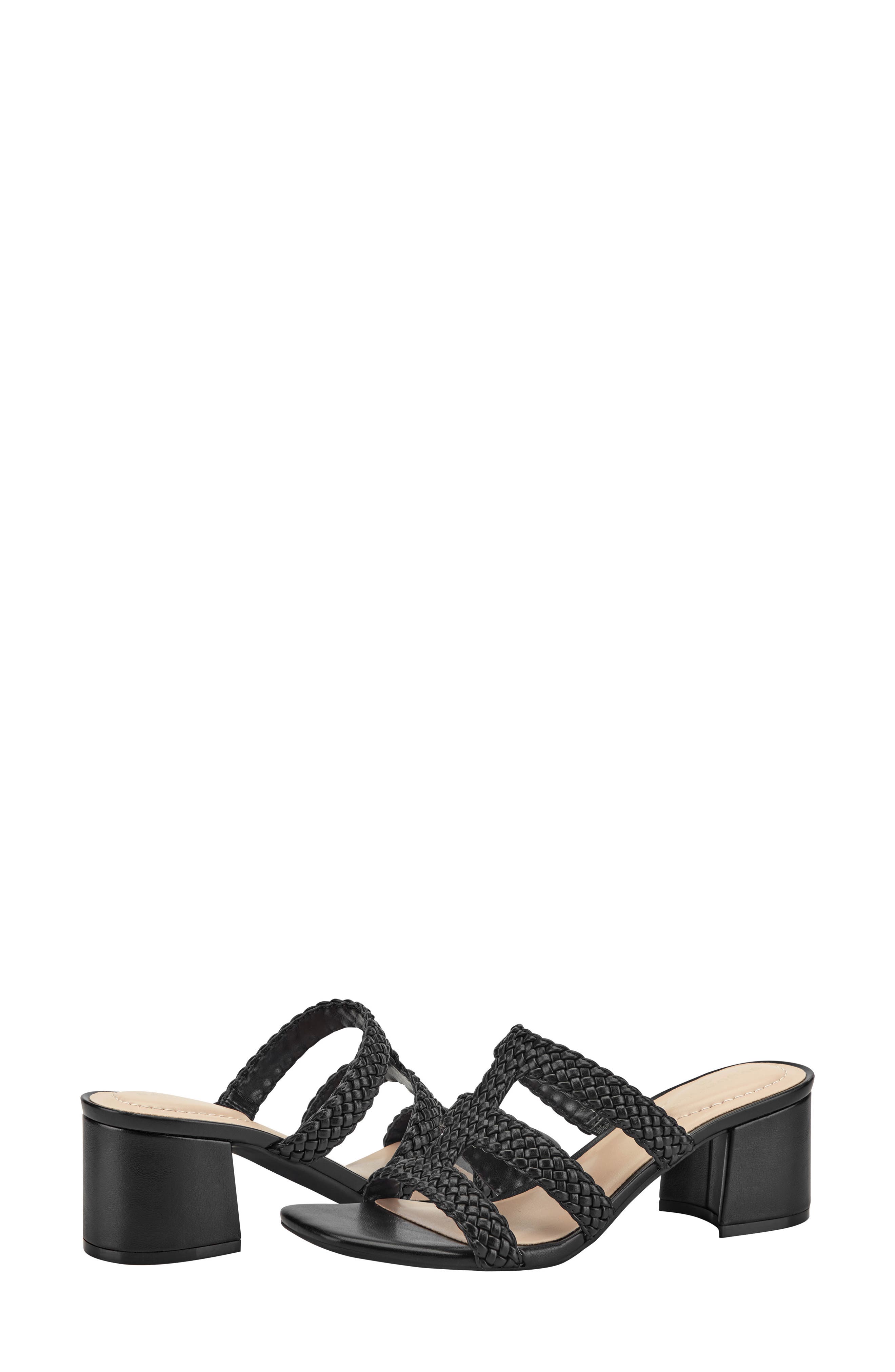 Bandolino Mumm Block Heel Sandal, Alternate, color, Black