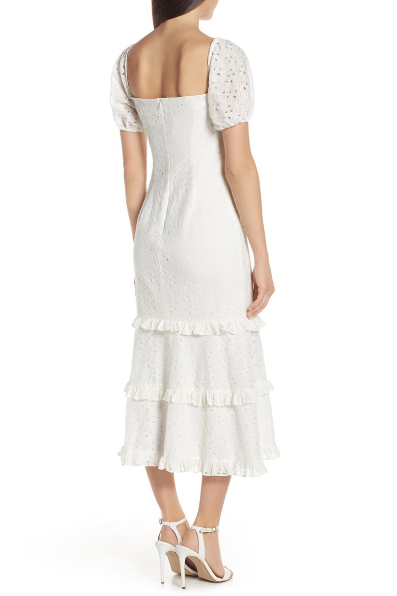 Higher Lace Midi Dress, Alternate, color, IVORY