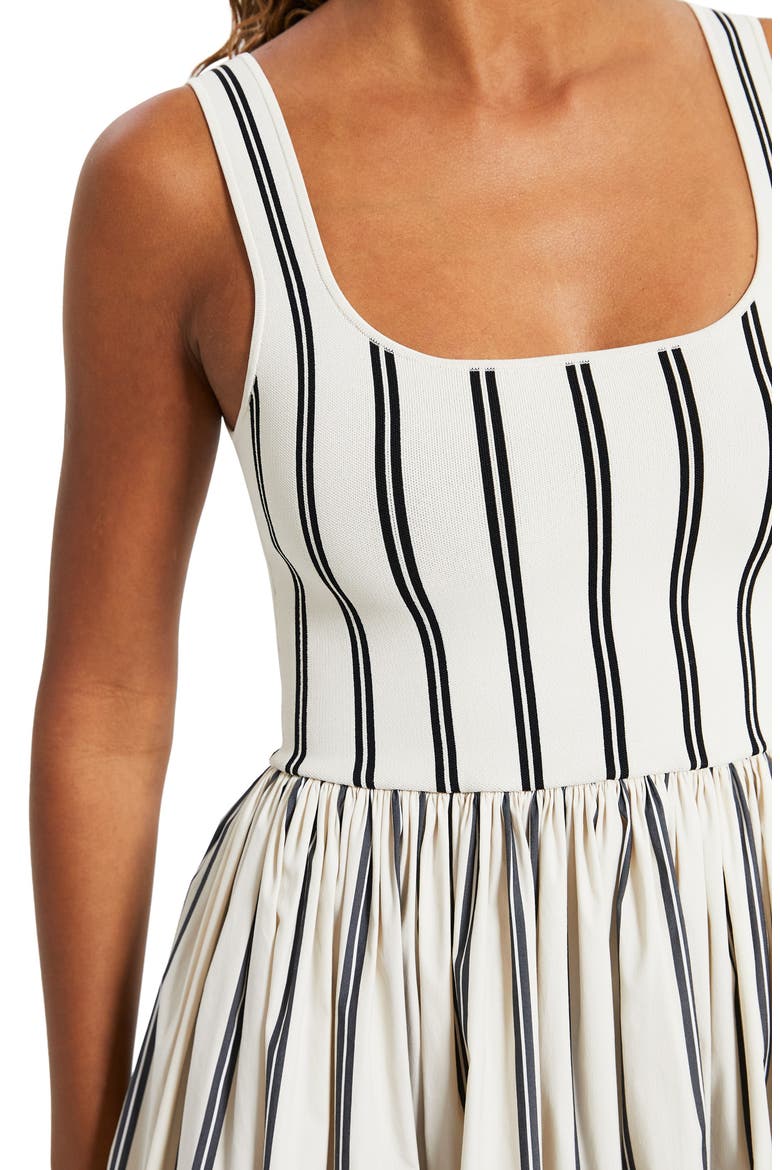 Gloss Stripe Midi Dress, Alternate, color, MULTI