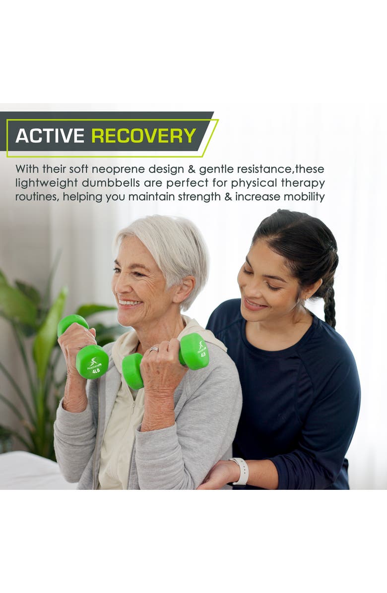 ProsourceFit Neoprene Dumbbells, Pair, Alternate, color, 4 Lb