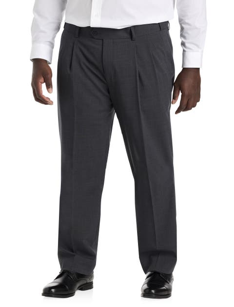 Big & Tall Perfect Fit Waist-relaxer Pleated Suit Pants