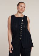 ELOQUII Pointelle Stitch Sweater Vest