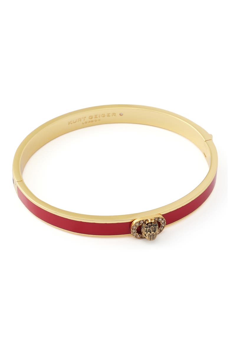 Chelsea Enamel Hinged Bangle, Alternate, color, RED