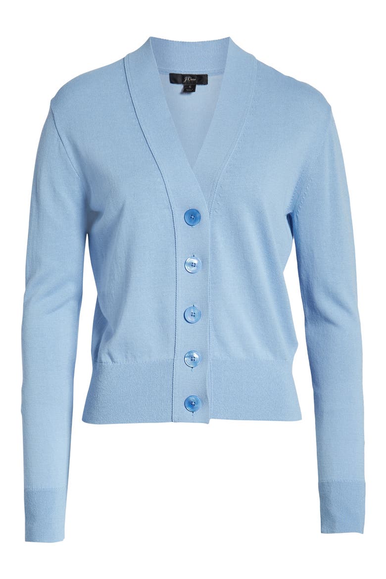 Lightweight Crop Cardigan, Alternate, color, FROSTY SKY
