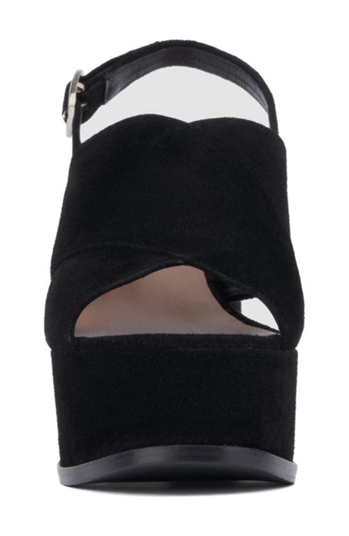 Aquatalia Nadina Platform Slingback Sandal In Black