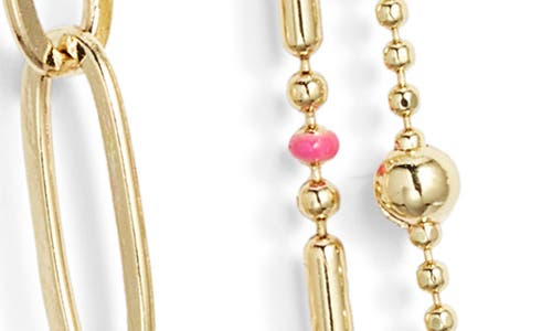 NORDSTROM NORDSTROM SET OF 2 ENAMEL DOT CHAIN LAYERED NECKLACES 