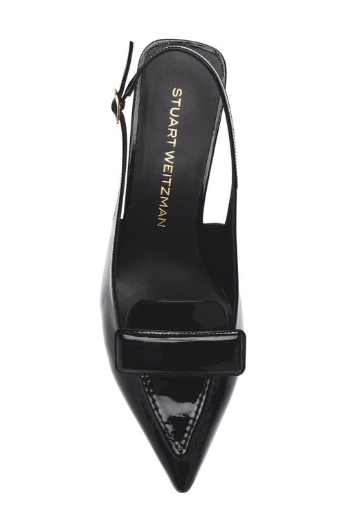 Stuart Weitzman Sovinnie Slingback Patent Loafer Pump In Black