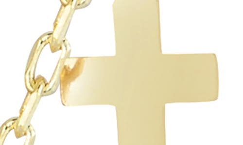 Glaze Jewelry Cross Charm Necklace In Gold