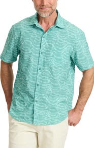 Tommy Bahama Bahama Coast Tidal Mist IslandZone® Short Sleeve Button-Up Shirt