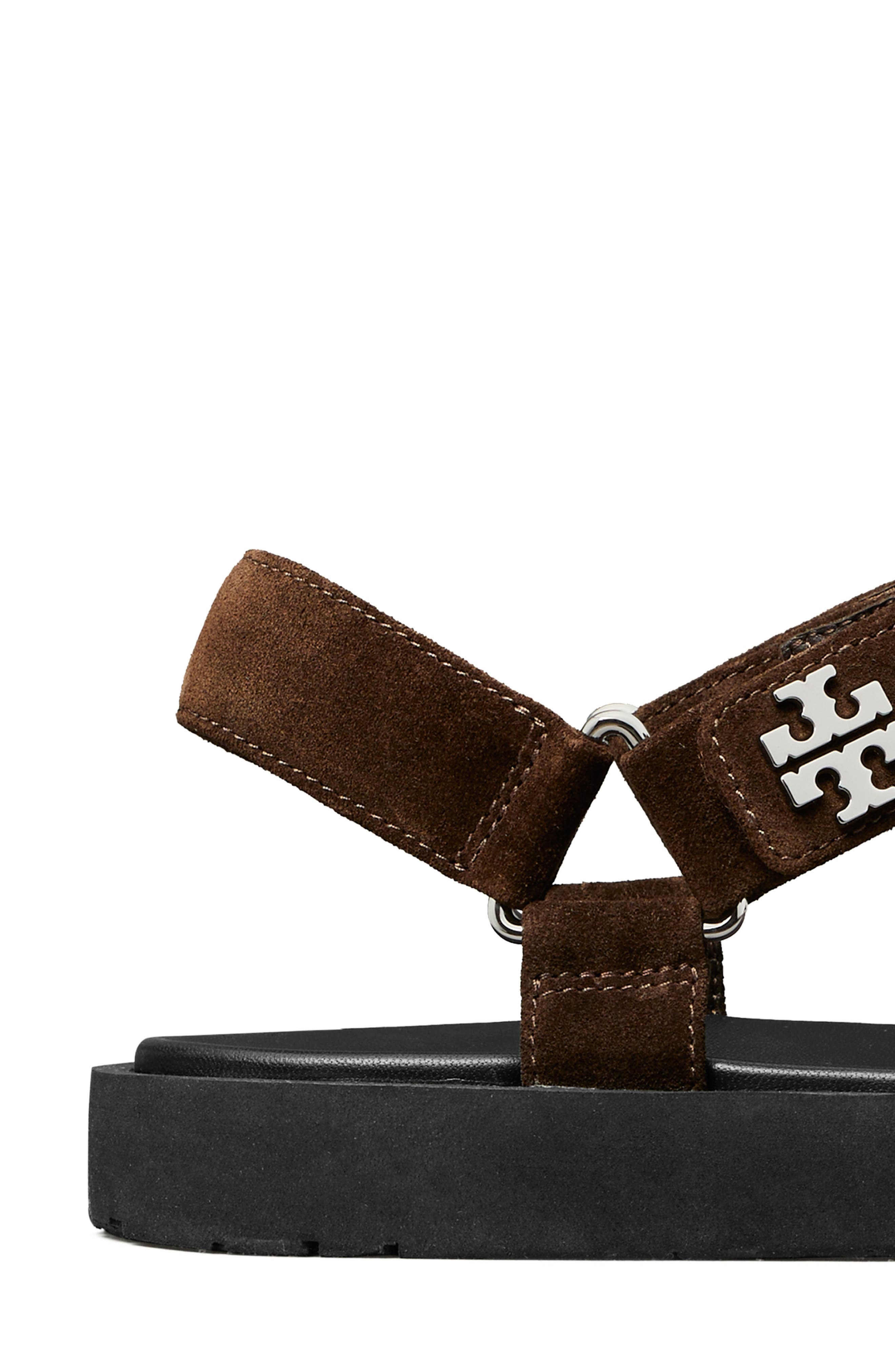 Kira Ankle Strap Sandal, Alternate, color, DARK COCOA / PERFECT BLACK