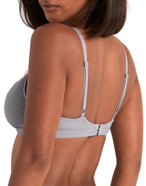 Adore Me Rib Unlined Bralette Bra In Gray