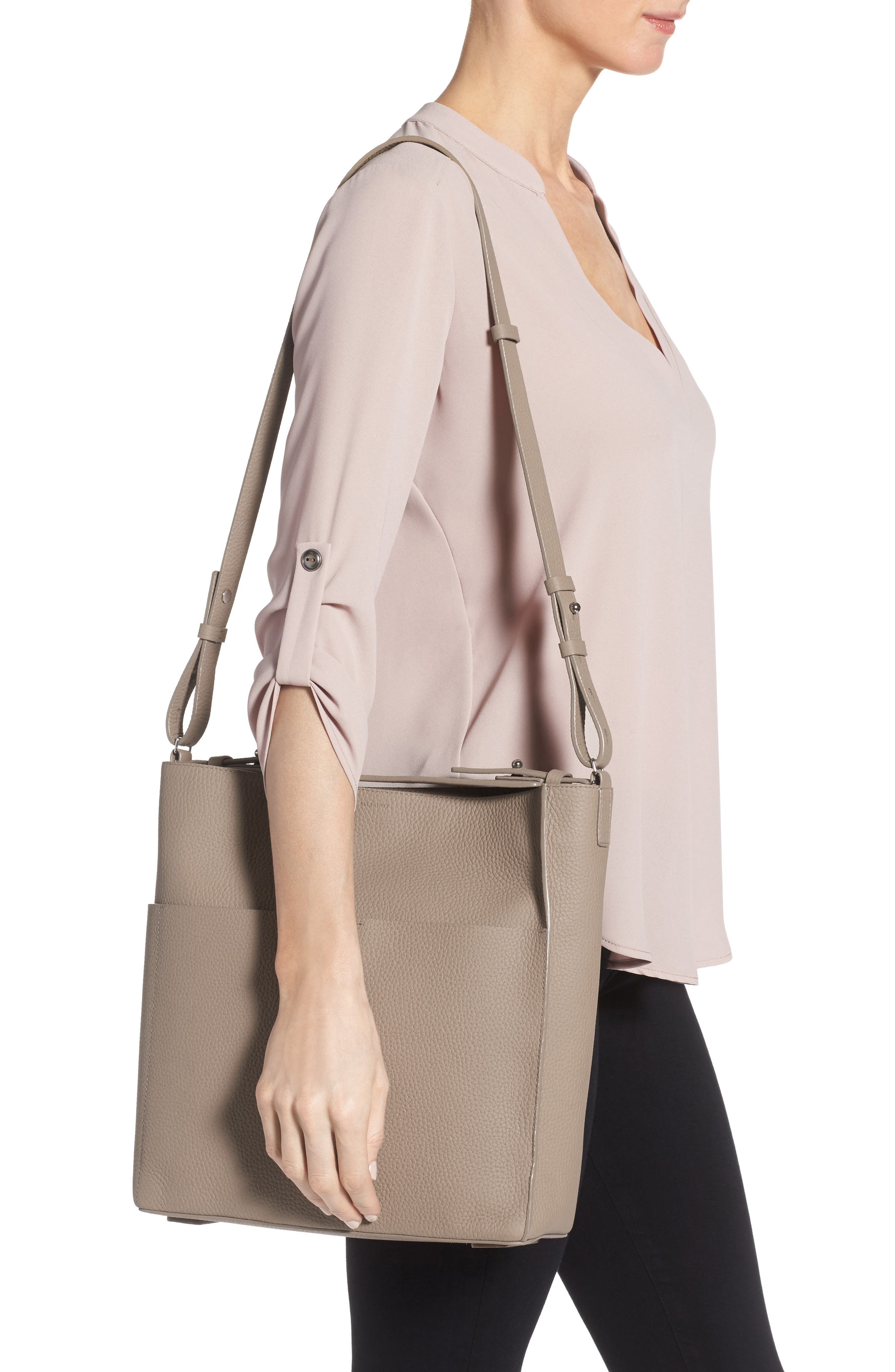 AllSaints Mast Shoulder Tote, Alternate, color, 