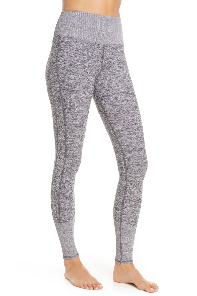 High Waist Lounge Leggings, Alternate, color, DOVE GREY HEATHER MLT