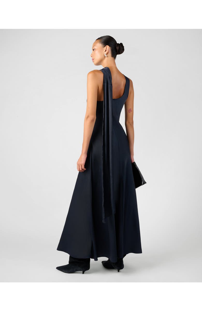 WeWoreWhat Wrap Neck Slip Dress, Alternate, color, Navy