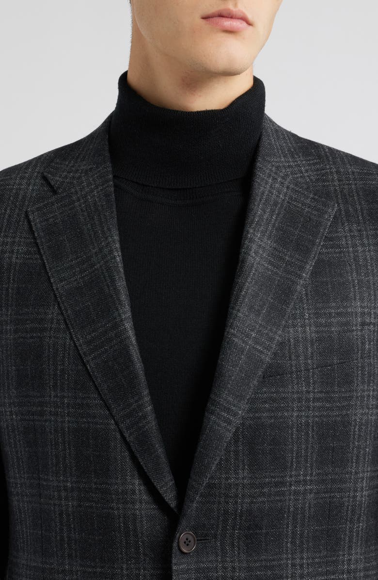 Canali Siena Regular Fit Plaid Wool Sport Coat, Alternate, color,