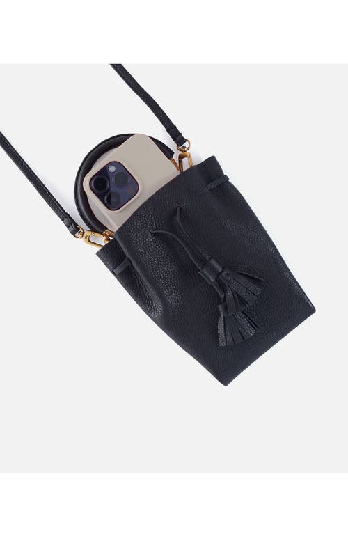 Hobo Eden Leather Phone Crossbody Bag In Black