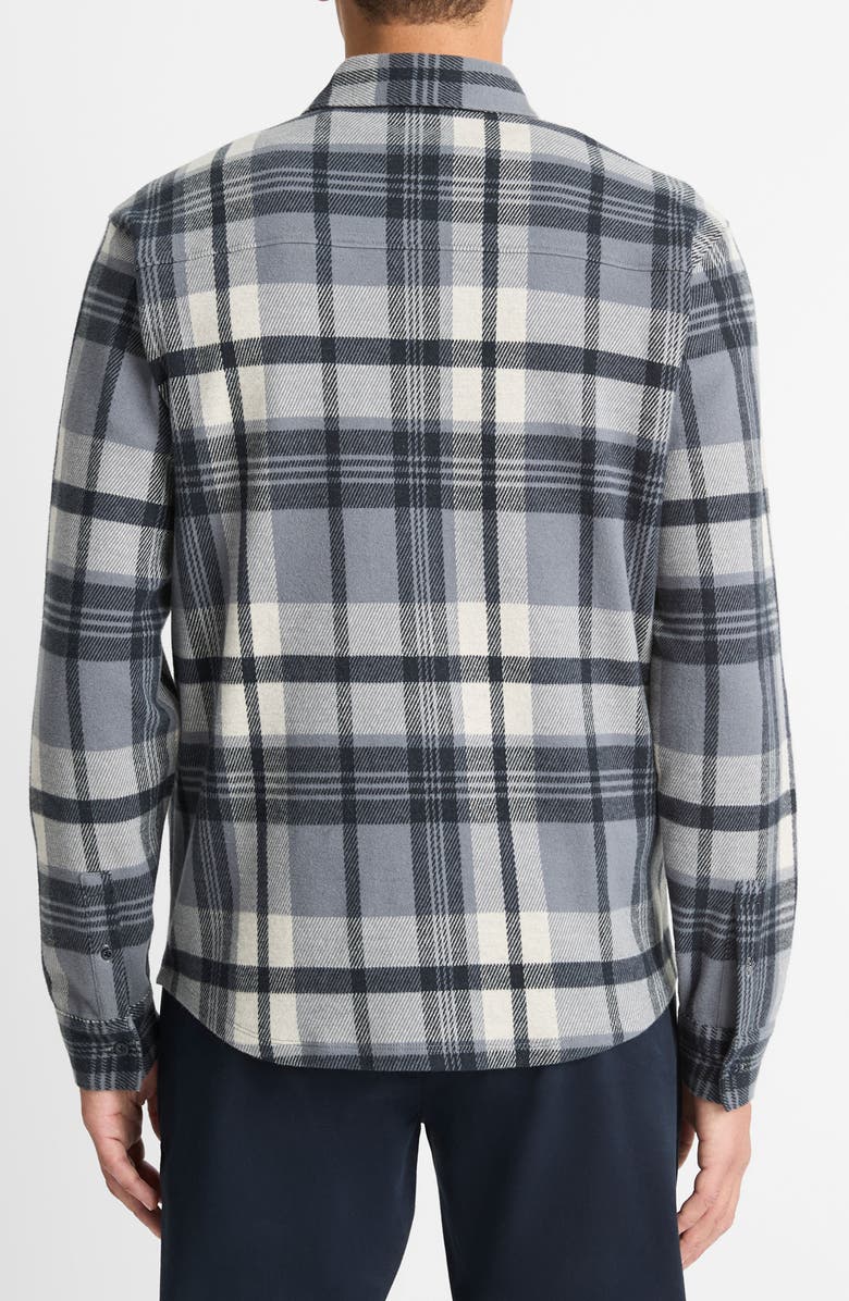 Vince Plaid Knit Shirt Jacket, Alternate, color, 