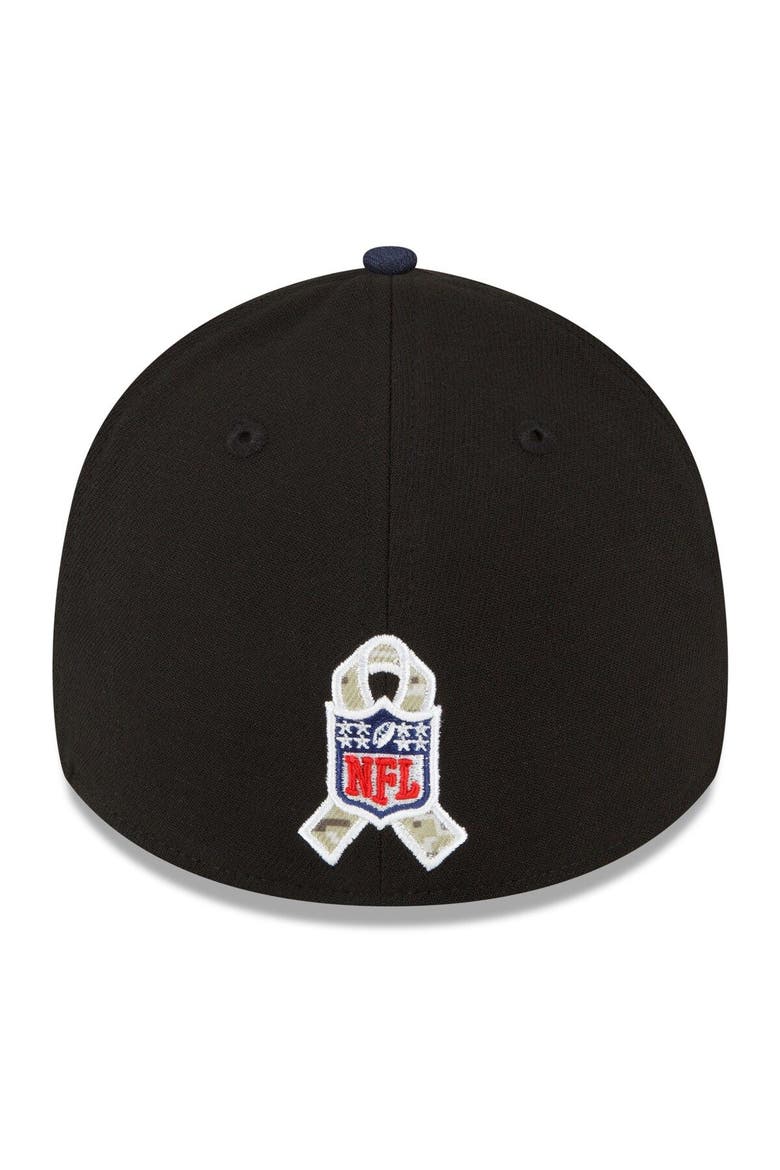 Men's New Era Black/Navy Dallas Cowboys 2022 Salute To Service 39THIRTY Flex Hat, Alternate, color, Black