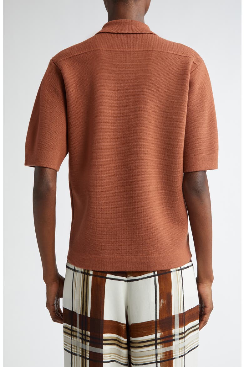 Toamsa Merino Wool Polo Sweater, Alternate, color, LIGHT RUST