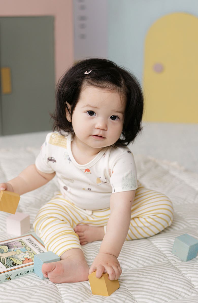 Pehr Explore the World Organic Cotton Bodysuit, Alternate, color, 