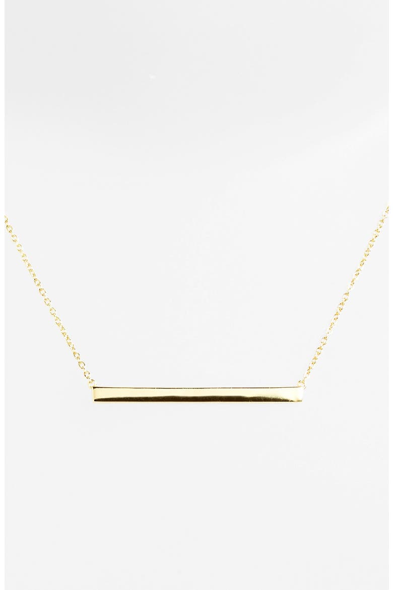 Argento Vivo Bar Pendant Necklace, Main, color, GOLD