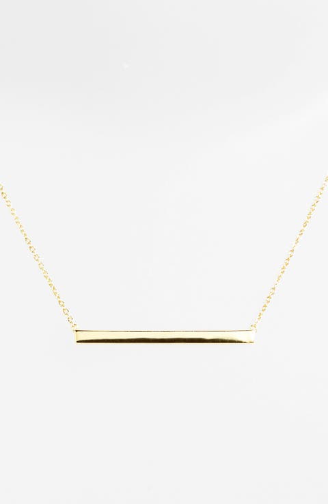 Argento Vivo Bar Pendant Necklace