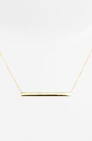 Argento Vivo Sterling Silver Argento Vivo Bar Pendant Necklace