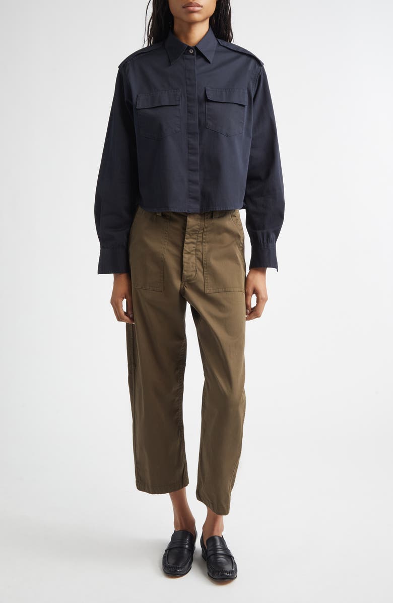A.L.C. Nico Button-Up Shirt, Alternate, color, Deep Navy