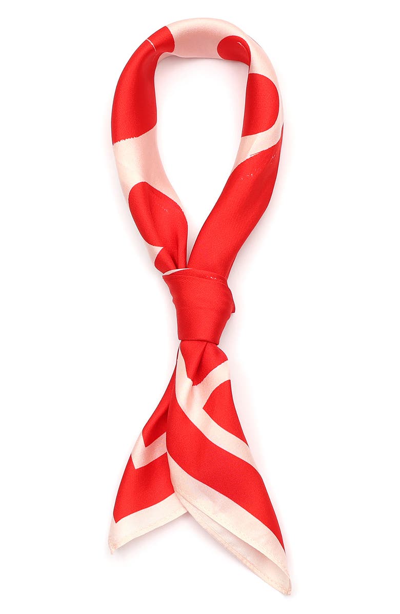 Kate Spade New York sweet hearts silk bandana, Alternate, color,