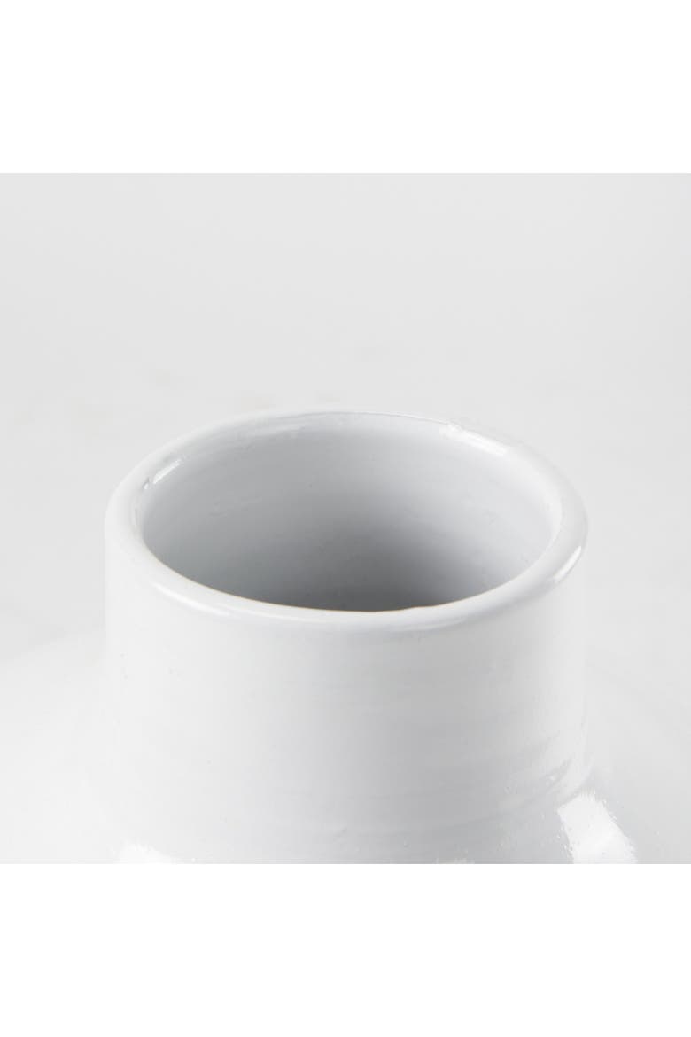 Amos Blocked Ceramic Floor Vase, Alternate, color, White