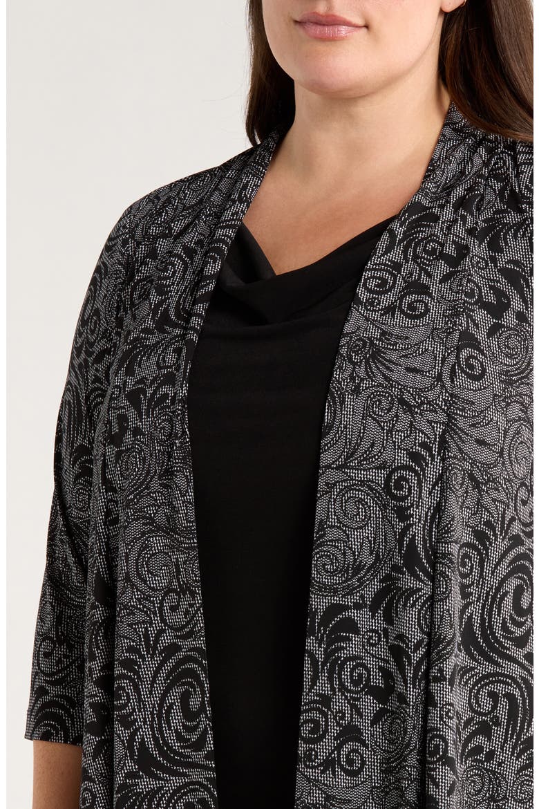Mock Jacket Dress, Alternate, color, BLACK